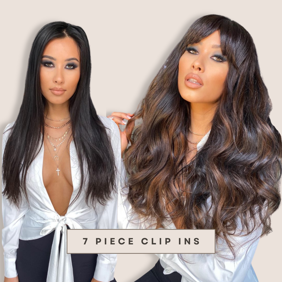 7 piece top human hair extensions