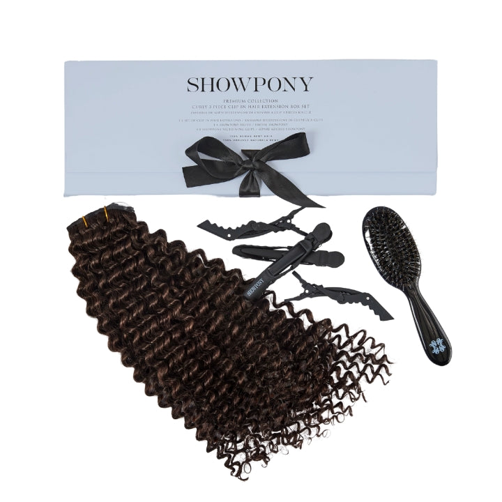 3-Piece Curly Clip In Hair Extensions Box Set